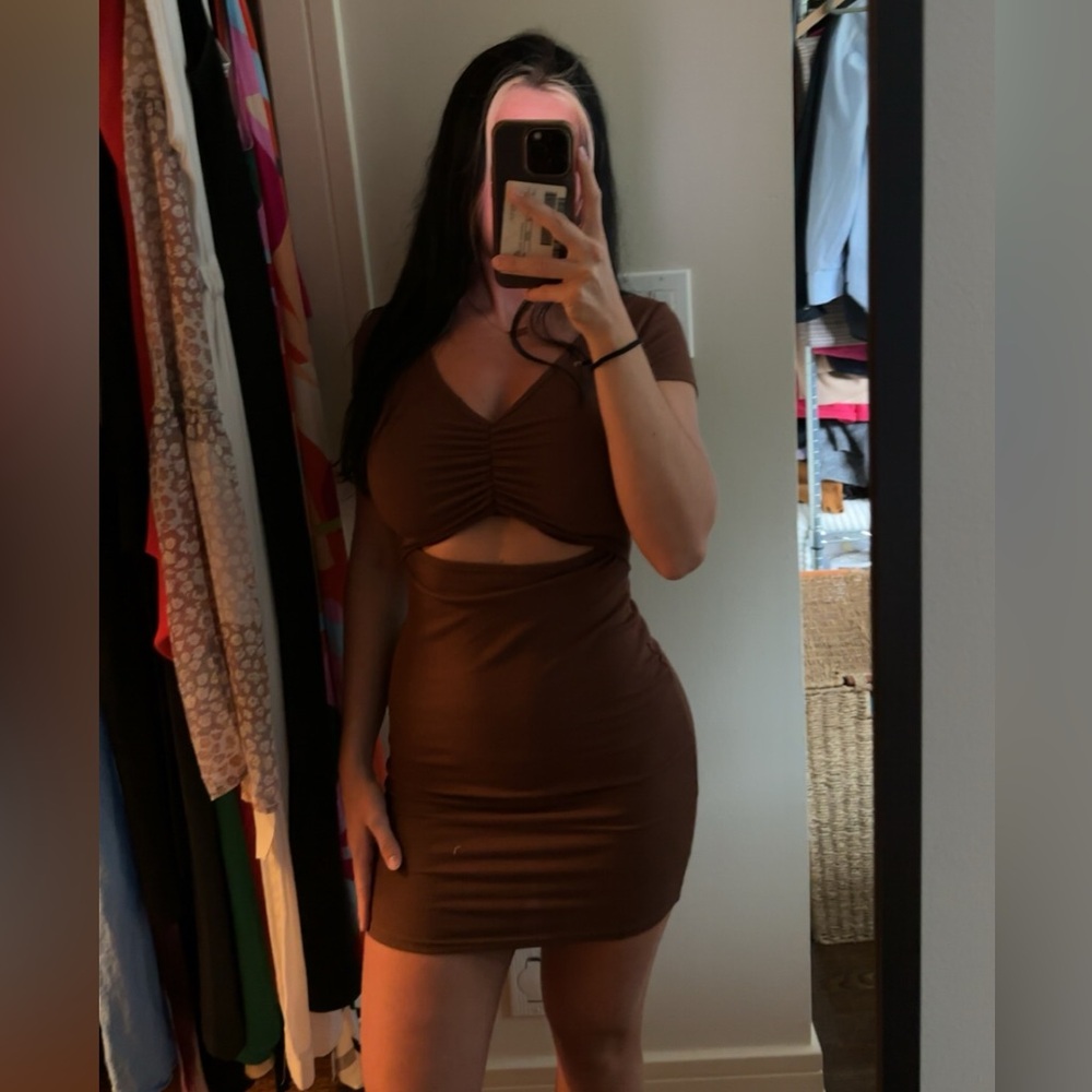 Brown Bodycon Dress
